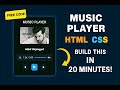 Create a Music Player with HTML CSS JavaScript – FREE Source Code for Beginners!