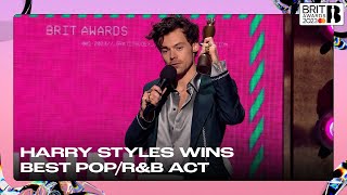 Harry Styles wins Best Pop/R&B Act | The BRIT Awards 2023