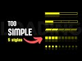5 Unique Progress Bars under 10 mins! using HTML CSS and JS