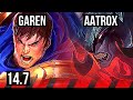 GAREN vs AATROX (TOP) | 7/1/3, 400+ games | BR Master | 14.7