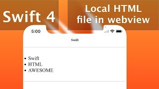 Load local HTML in WebKit View(Swift 4 + Xcode 9.0)