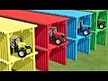 GARAGE OF COLORS ! JOHN DEERE TRACTOR TRANSPORTING FROM TUNNEL GARAGE TO WORK ! Farming Simulator 22