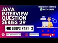 For Loops -  Part 3 | Printing FizzBuzz In a Series #javaprogramming