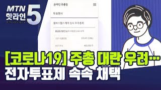 [코로나19] 코로나發 주총 대란 우려…전자투표제 속속 채택 / 머니투데이방송 (뉴스)