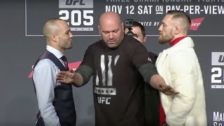 UFC 205: Eddie Alvarez vs Conor McGregor Press Conference Faceoff