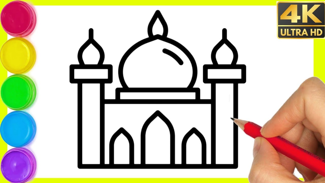 How To Draw Taj Mahal Easy Step By Step Drawing / Easy Way Tajmahal ...