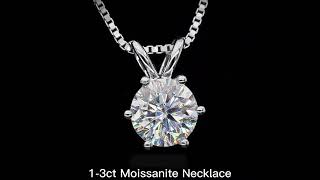 1ct 3ct D Color High Quality Moissanite Diamonds Top Quality 18KGP  Pendant Necklace Fine Jewellery