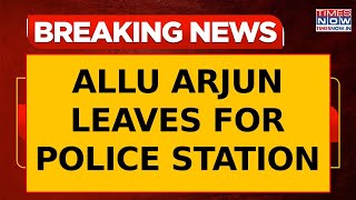 Sandhya Theatre Stampede: Allu Arjun Leaves For Police Station, Heavy Security Deployed | Breaking