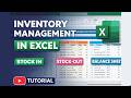 Create an Inventory Management System in Excel ( Tutorial) #ExcelDashboard #ExcelTutorial