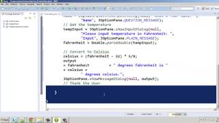 Basic Java Temperature Converter Part 2