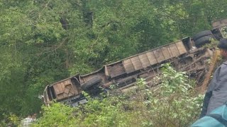 Saputara Ghat Live Accident of Travels Bus 2024