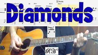 Rihanna. Diamonds. Guitar cover. Chords, notes, tabs