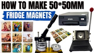 How To Make Square 50*50mm (2*2 inch) Photo Fridge Magnets #fridgemagnets #machine #customized