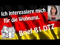 Brief B1 DTZ Ich interessiere mich für die Wohnung