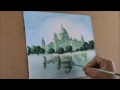 drawing victoria memorial watercolour speed painting timelapse