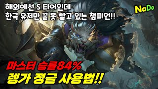 【롤】그런데 나타나 버렸다!! 마스터 승률84% 렝가 정글 사용법!!