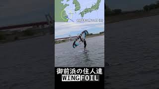 御前浜の住人達（R6/9/21）台風第１４号の影響か？南西、ガスティの御前浜！ #windfoil #ウイングフォイル  #ウィングフォイル