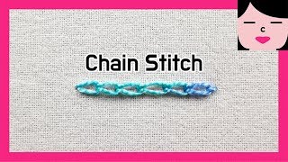 STITCH DICTIONARY  _ 체인 스티치 자수기법 chain stitch