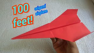 Origami paper plane how to make origami paper plane very easy 100 feet