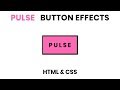 CSS Pulse Button on Hover Effects Using Html & CSS