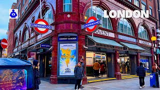 London Walk 🇬🇧 West End, SOHO, Covent Garden to Piccadilly Circus| Central London Walking Tour | HDR