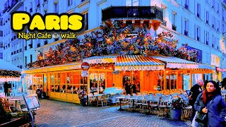 Paris France🇫🇷, Paris Night Walk \u0026 Cafes Walk A walk In Paris 🥲14,January 2025