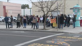 KSEE 24 News Protesters gathered outside Tower Theater for the third weekend in a row