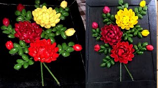 പിസ്ത തോട് കൊണ്ട് കിടിലൻ ഫ്ലവർ ആയാലോ/ PISTACHIO FLOWER MAKING/PISTA CRFTS IN MALAYALAM/EASY CRAFTS/