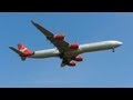 Airbus A340 Virgin Atlantic Landing at London Heathrow