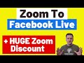 How To Use Zoom To Broadcast Live on Facebook + HUGE Zoom Discount | Mike Hobbs