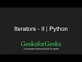 Python Programming Tutorial | Iterator Functions - Part 2 | GeeksforGeeks