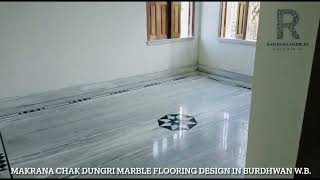 Marble flooring design in Budhwan West Bengal. Dungri marble flooring. White marble flooring design