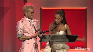 Ariana Grande Accepts Rising Star Awards On Women In Music By Billboard