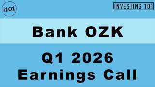 Bank OZK Q1 2026 Earnings Call | EPS Beats At $1.44 As Loan Yields Hit Record 10% Despite Rev Miss.