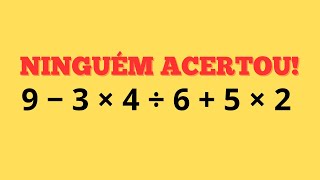 MATEMÁTICA BÁSICA - QUANTO VALE A EXPRESSÃO?