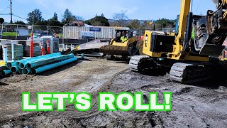 Epic Commercial Sitework with Cat 308 Excavator and Cat 259 Skidsteer!