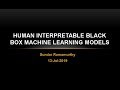 Human Interpretable Black Box Machine Learning Models using Python