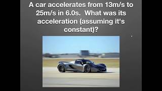 Physics Course - Unit 2 Lesson 4 - Working with the 1-D Kinematic Equations
