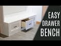 DIY: Easiest 2x4 Drawer Bench