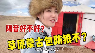 【牧牧】250 草原上建个蒙古包多少钱？无人草原生火防狼，隔音效果好不好？