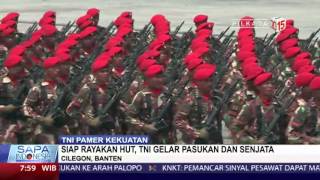 Siap Rayakan HUT, TNI Gelar Pasukan dan Senjata