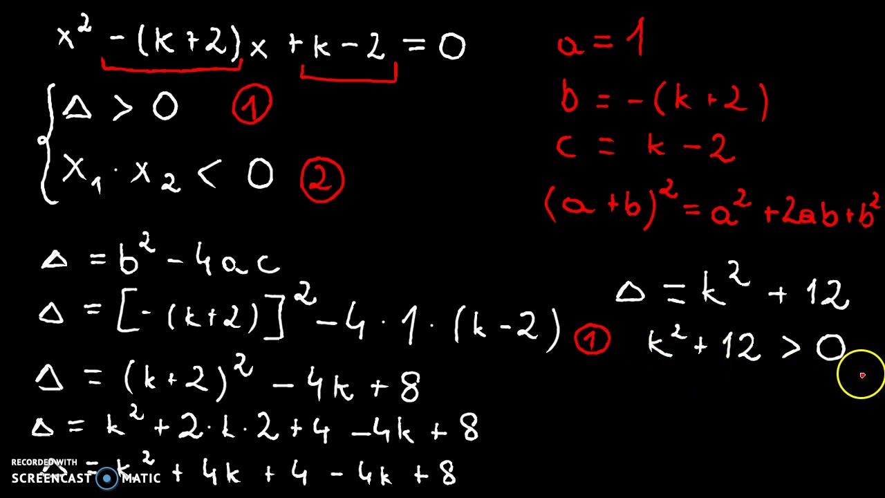 Równanie Kwadratowe Z Parametrem 2 - YouTube