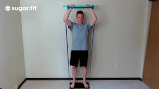 Standing shoulder press Jaquish X3 Bar vs Candy Bar and bands