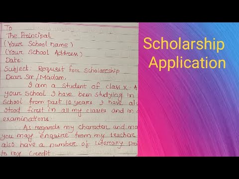 #4.Write An Application To The Principal For Scholarship Apply ...