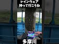 釣りに行くときはレインウェアを持って行こうね