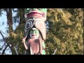 Totem Pole in Stanley Park, Vancouver, Canada.