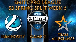 SPL S3 Spring: Week 6 - Luminosity vs. Team Allegiance (Game 2