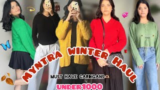 Myntra winter collection #myntra #myntrahaul #cardigansweater #winterspecial #fallfits