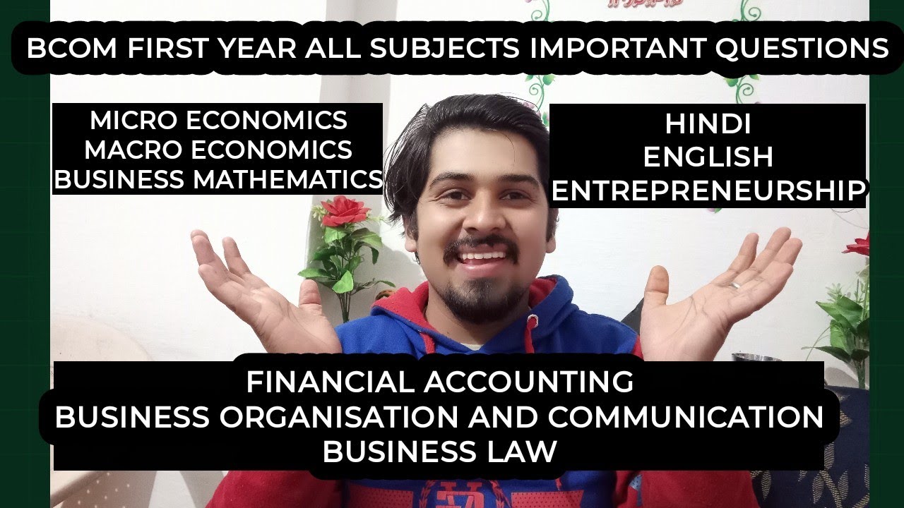 BCOM FIRST YEAR ALL SUBJECTS IMPORTANT QUESTIONS | FINANCIAL ACCOUNTING ...