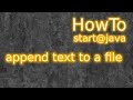 Java: append text to a file